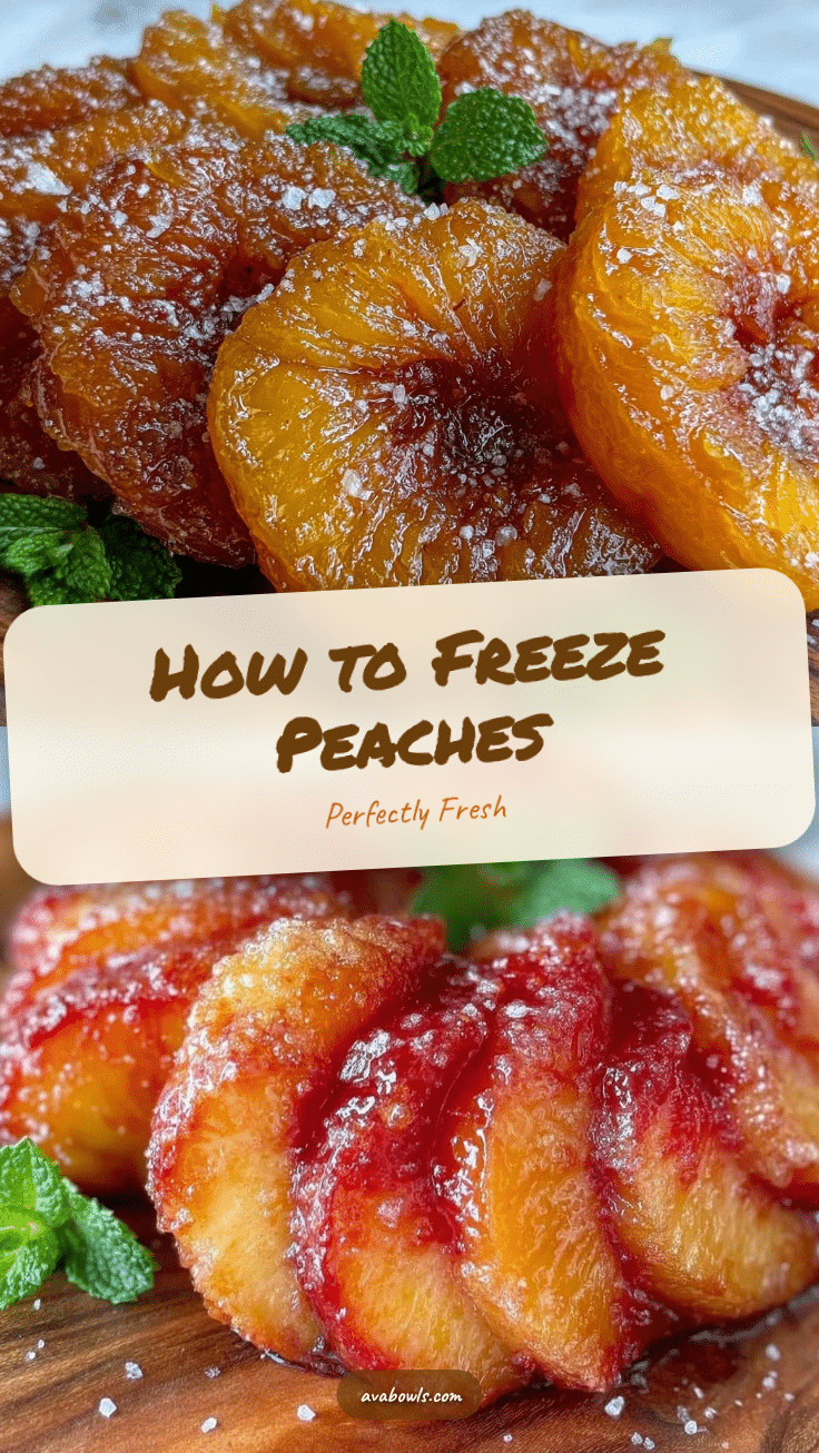 freeze peaches without browning recipe