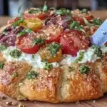 fresh burrata and heirloom tomato galette - featured image