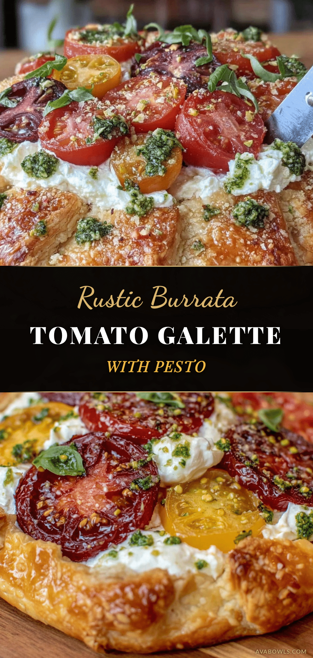 fresh burrata and heirloom tomato galette recipe