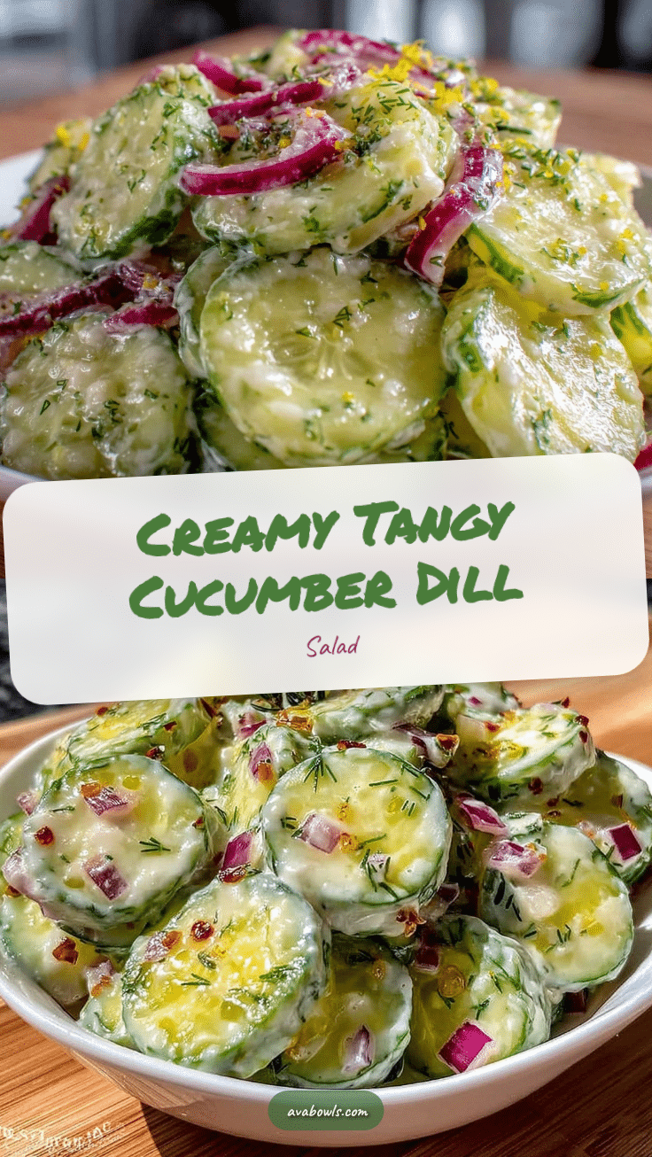 fresh creamy cucumber dill salad recipe
