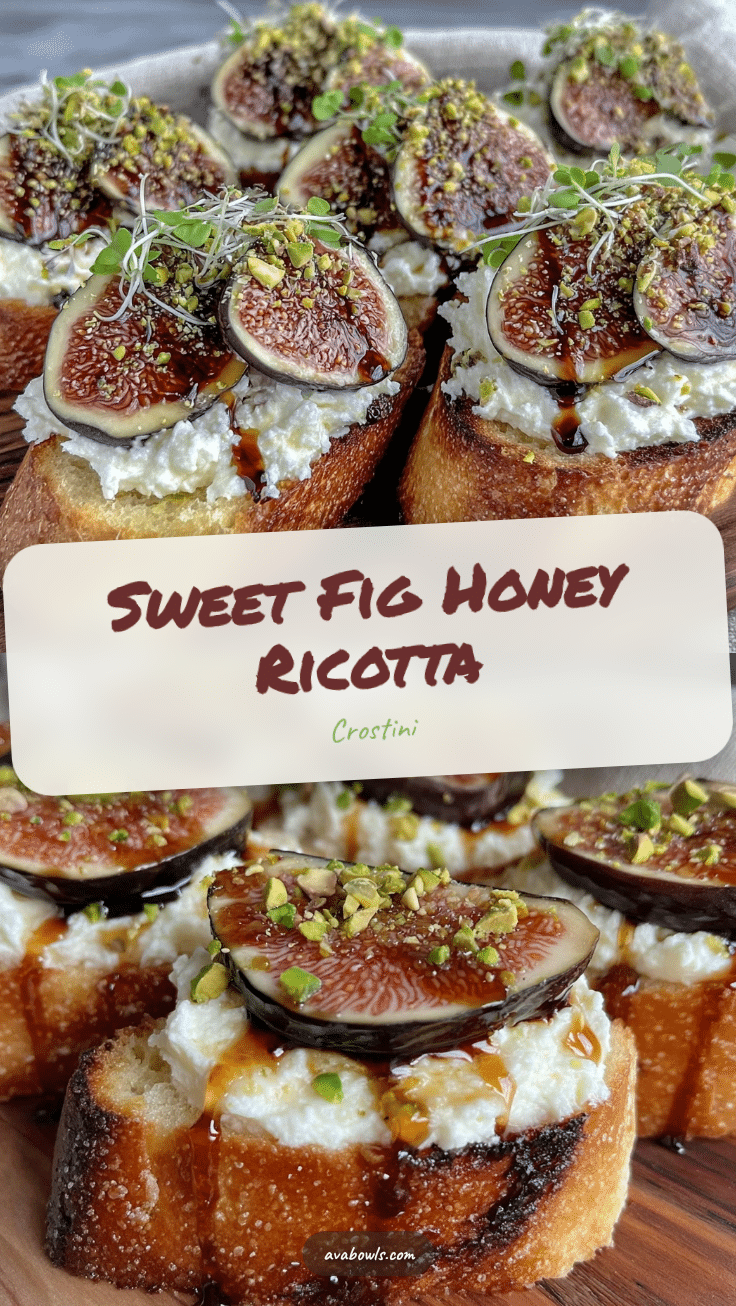 fresh fig and honey ricotta crostini recipe