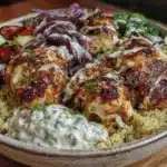 fresh greek chicken bowls - featured image
