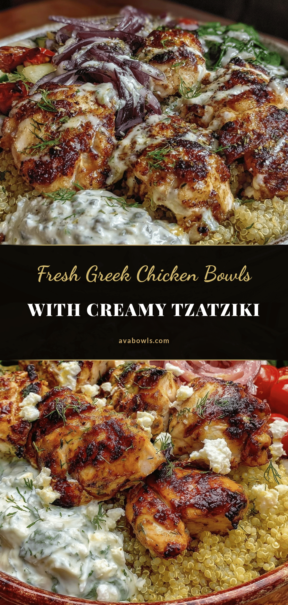 fresh greek chicken bowls recipe