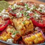 fresh summer corn and heirloom tomato salad - featured image