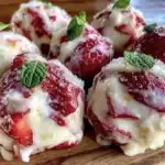 frozen yogurt-dipped strawberry bites - featured image