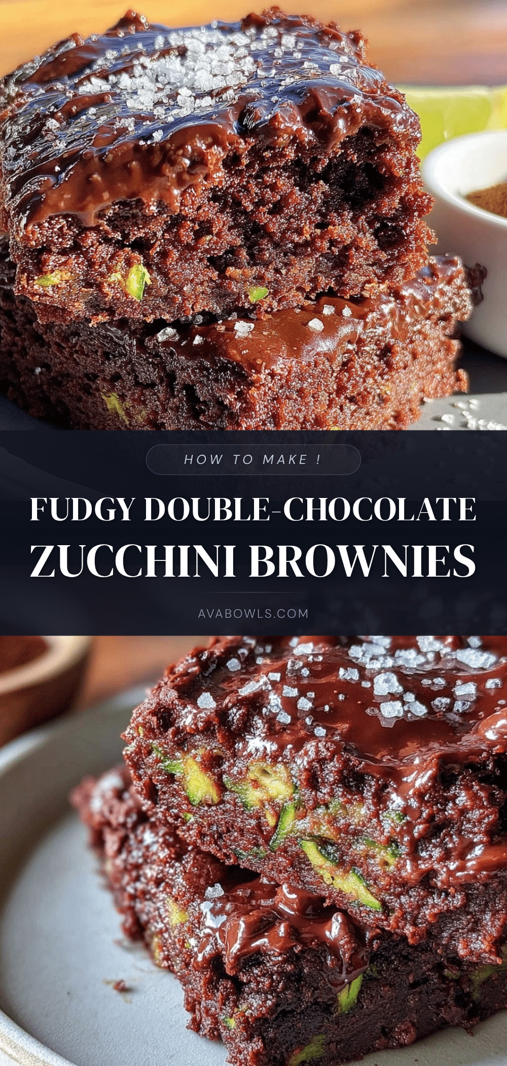 fudgy double-chocolate zucchini brownies recipe