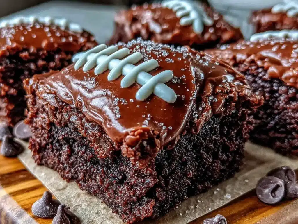 game day touchdown brownies - featured image