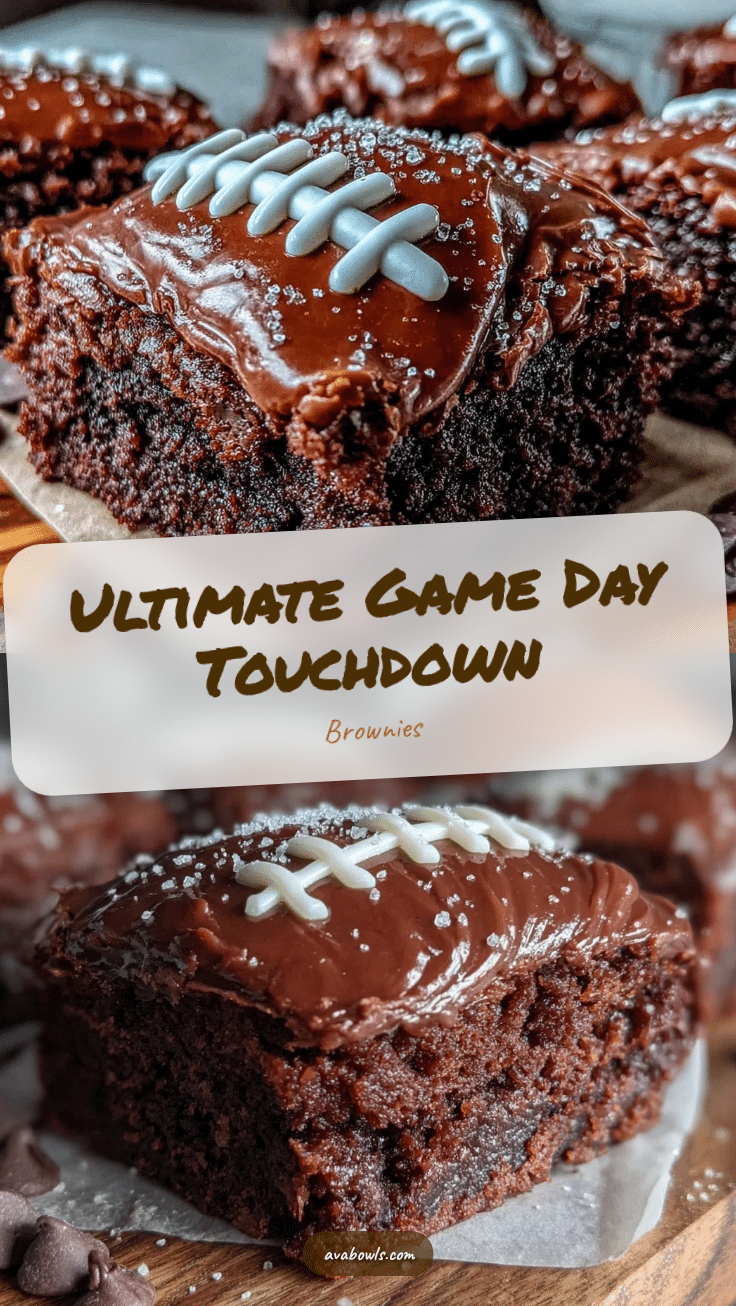 game day touchdown brownies recipe