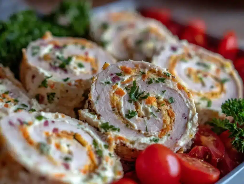 healthy high-protein turkey pinwheels - featured image