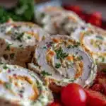 healthy high-protein turkey pinwheels - featured image