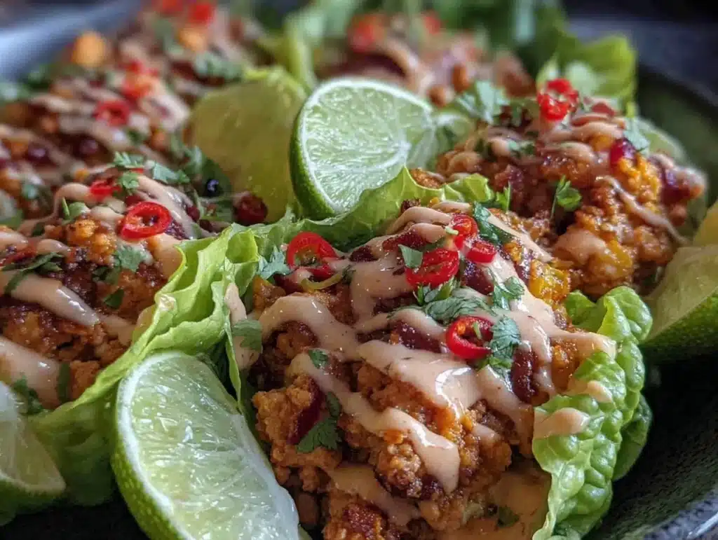 healthy turkey lettuce wrap bowls - featured image