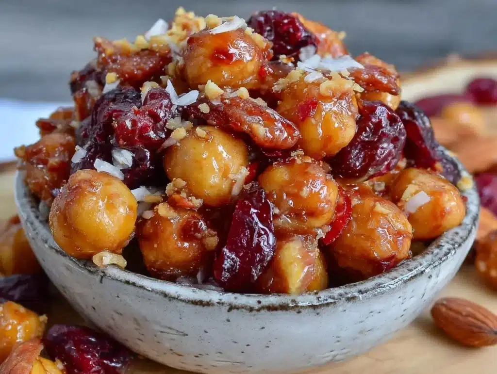 honey-roasted chickpea trail mix - featured image