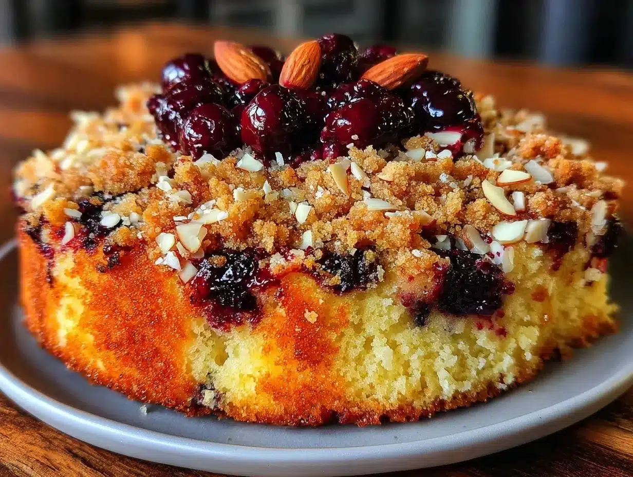 huckleberry almond coffee cake preparation steps