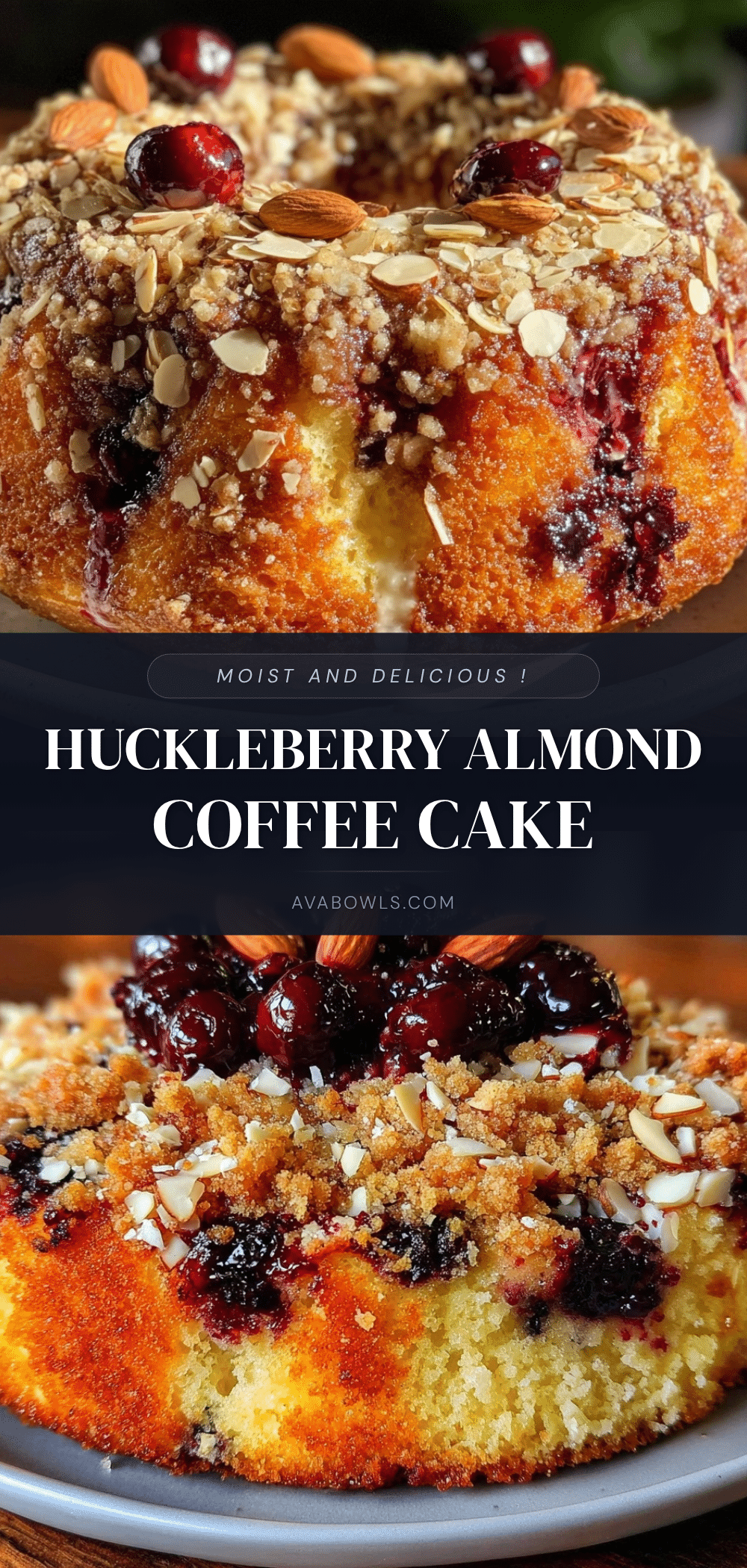 huckleberry almond coffee cake recipe