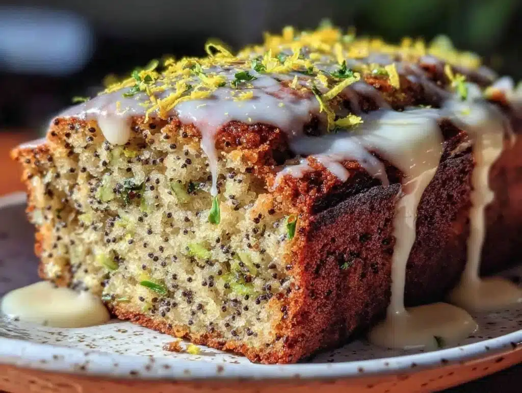lemon poppy seed zucchini bread - featured image