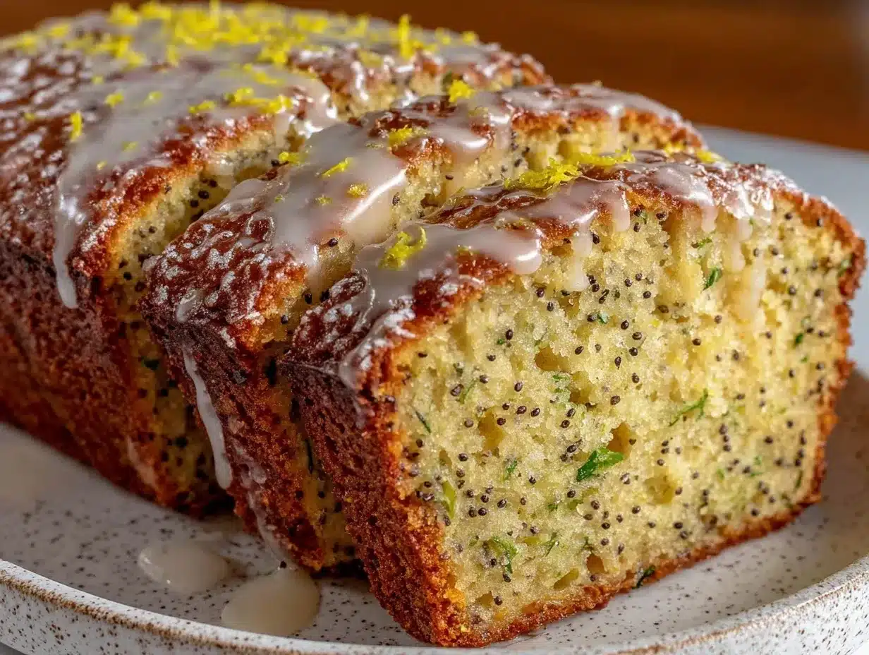 lemon poppy seed zucchini bread preparation steps