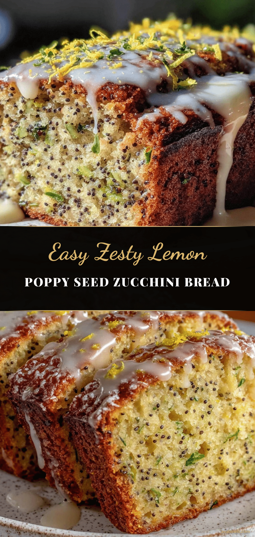 lemon poppy seed zucchini bread recipe
