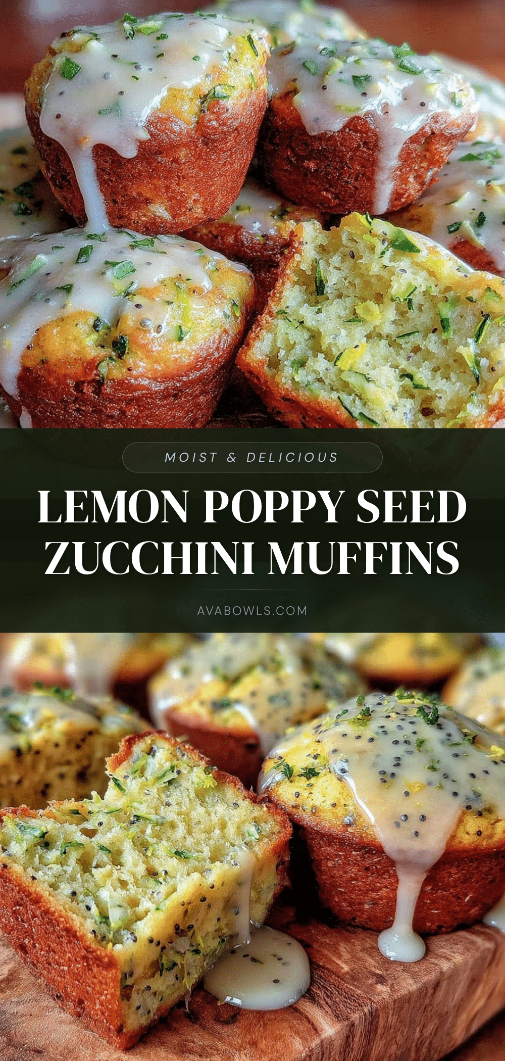 lemon poppy seed zucchini muffins recipe