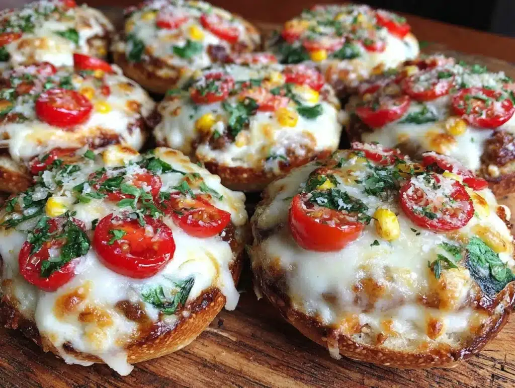 mini bagel pizzas - featured image