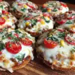 mini bagel pizzas - featured image