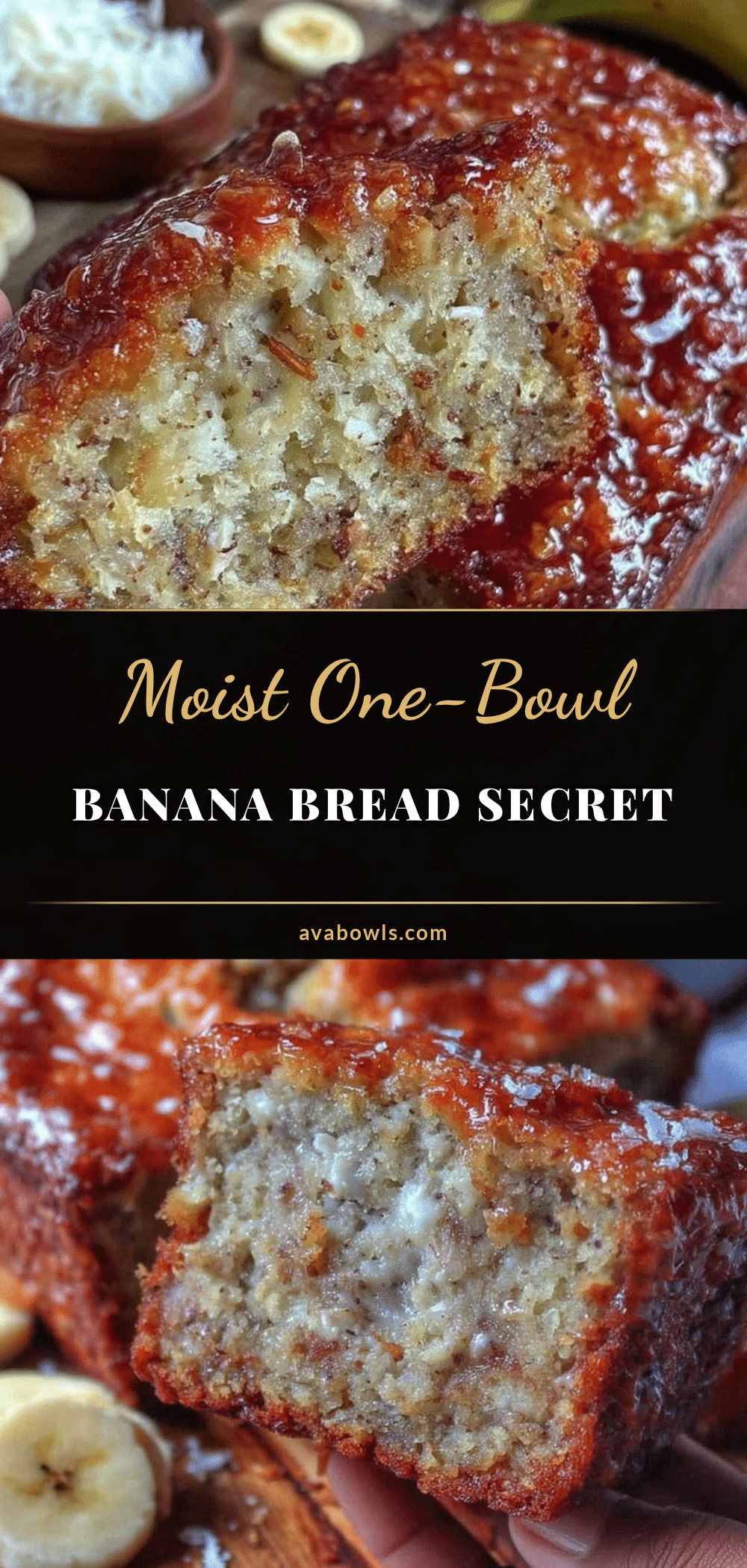 moist one-bowl banana bread recipe