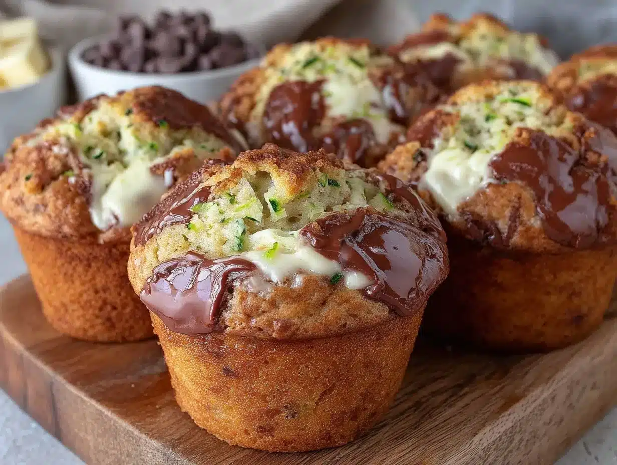 moist zucchini chocolate chip muffins preparation steps