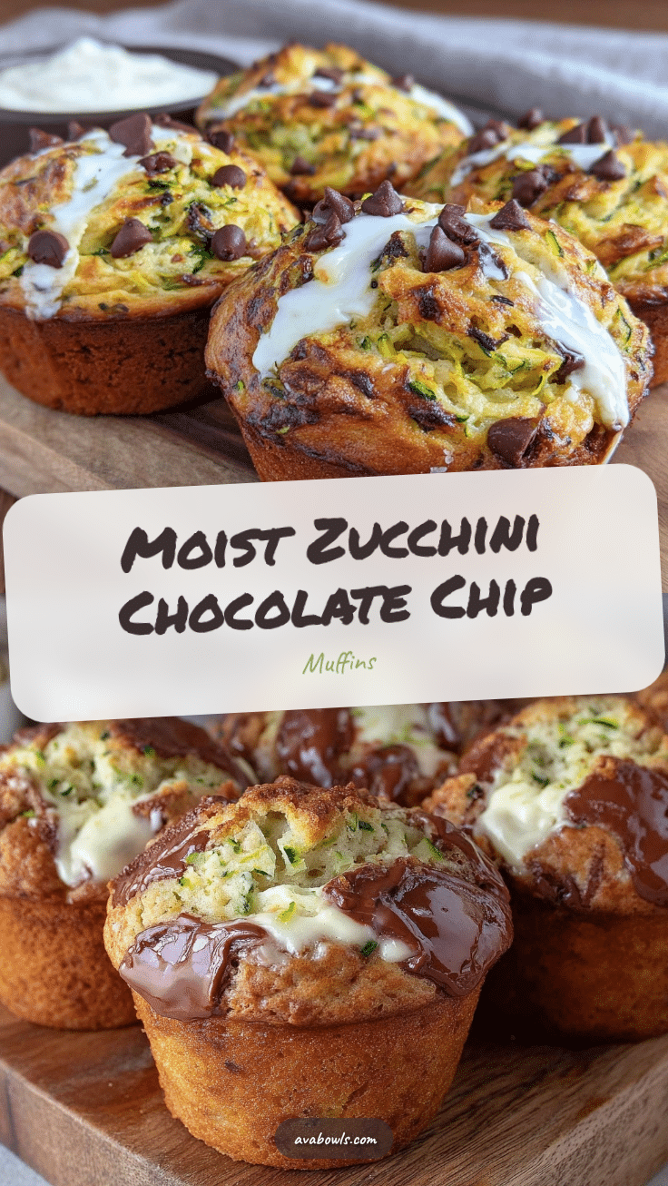 moist zucchini chocolate chip muffins recipe