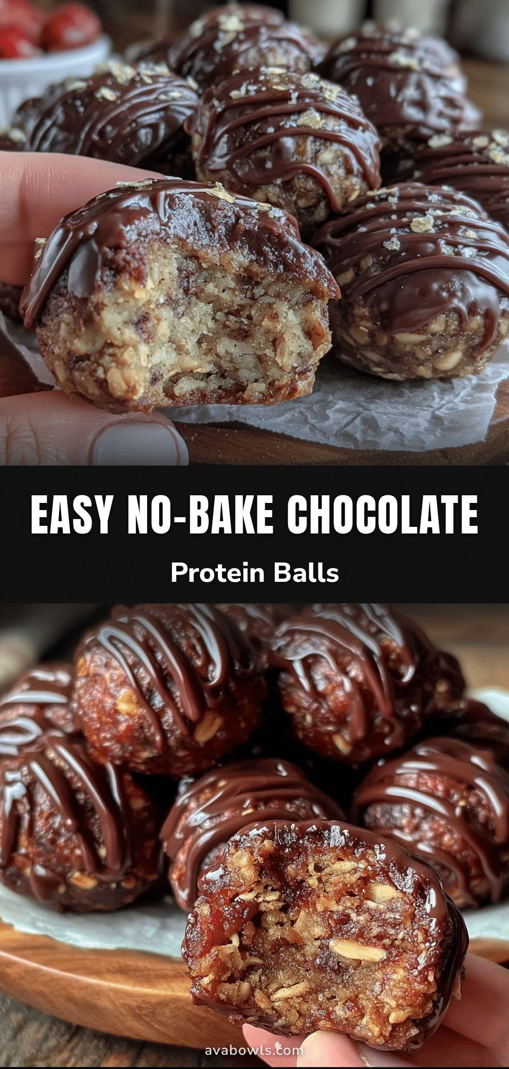 no-bake chocolate protein balls recipe