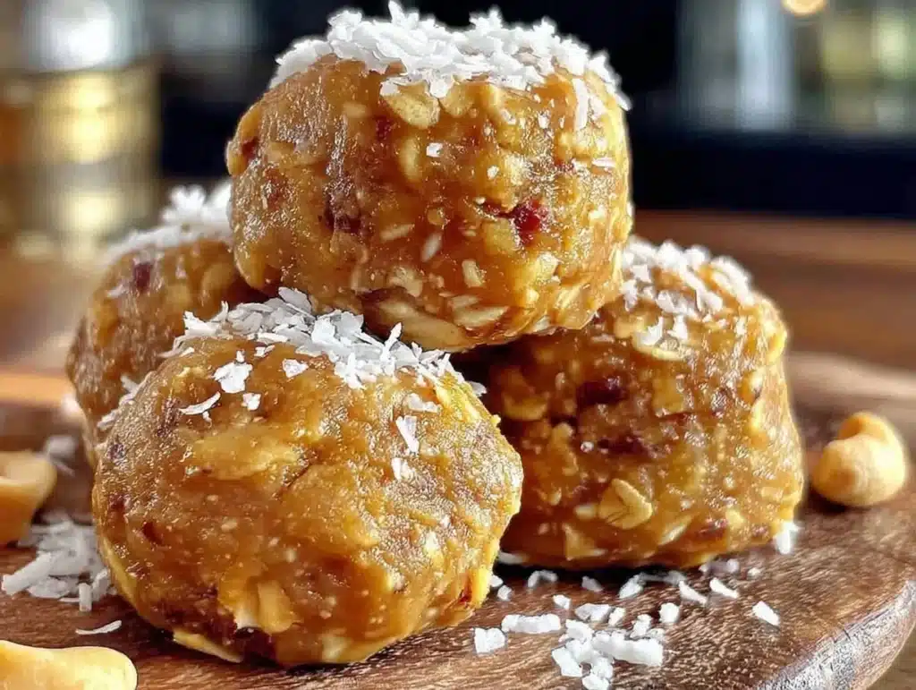 no bake peanut butter energy balls - featured image