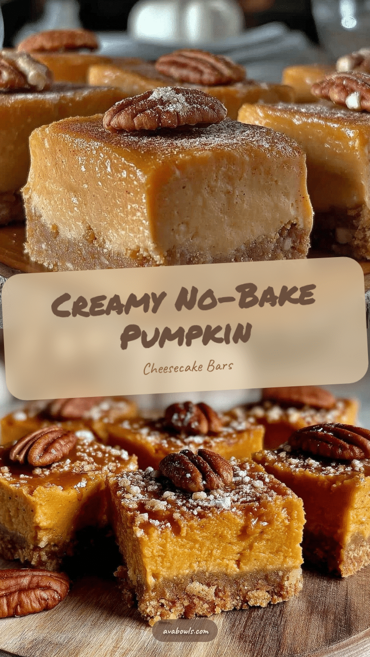 no bake pumpkin pie cheesecake bars recipe