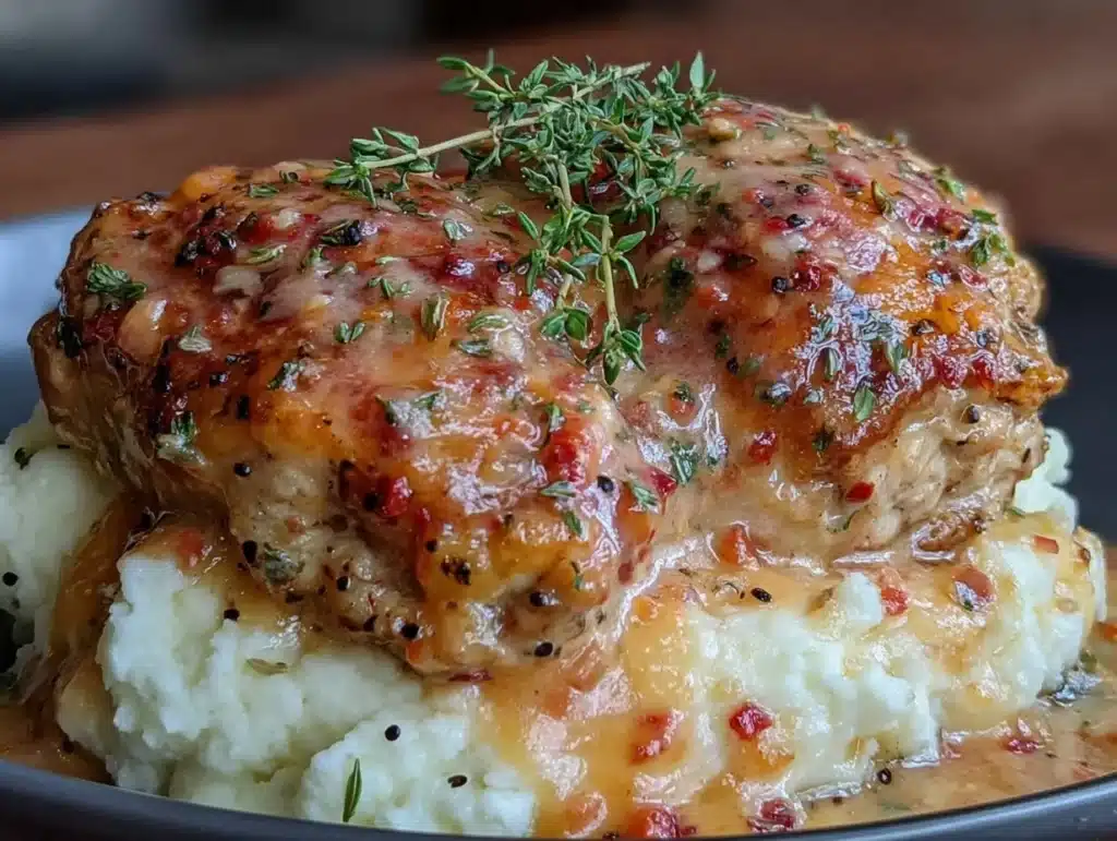overnight crockpot chicken and gravy - featured image