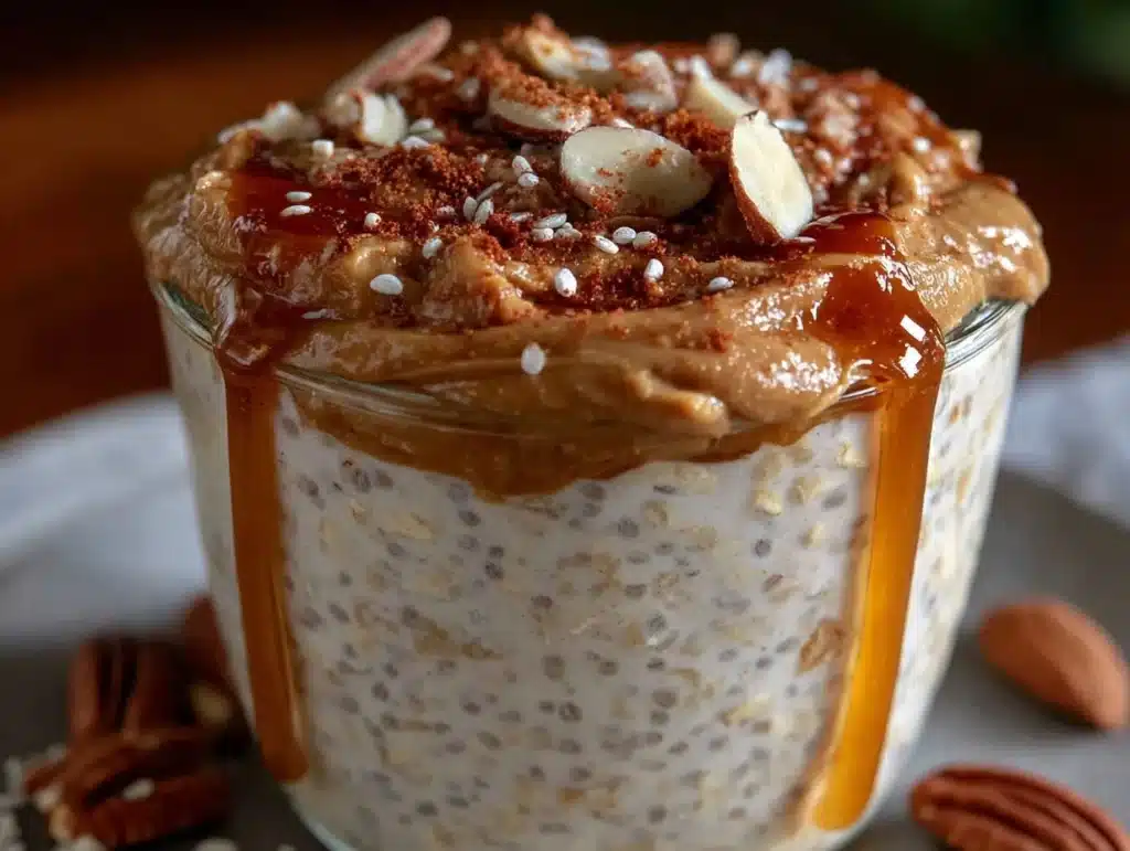 overnight oats with peanut butter - featured image