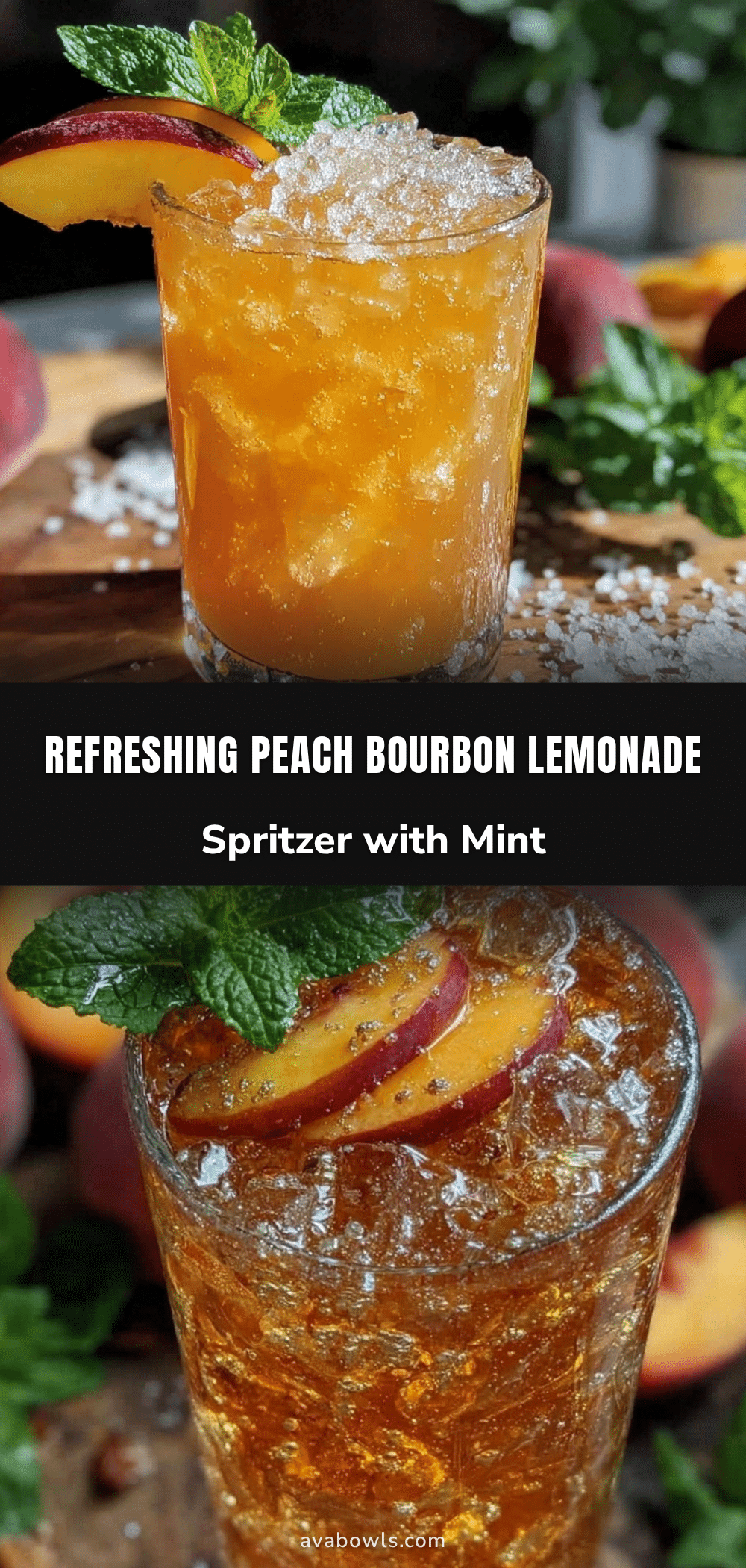 peach bourbon lemonade spritzer recipe