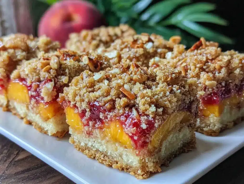 peach dessert bars - featured image