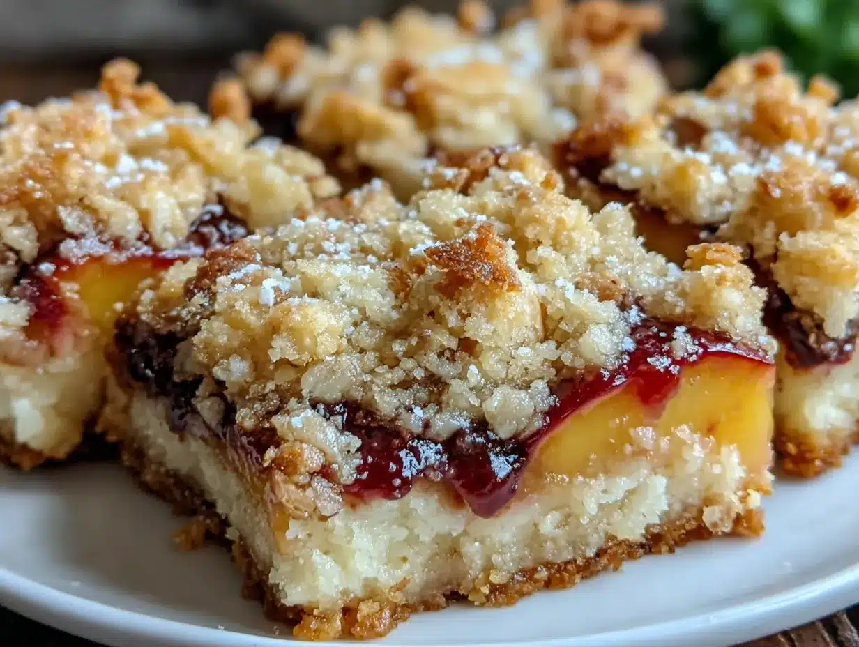 peach dessert bars preparation steps