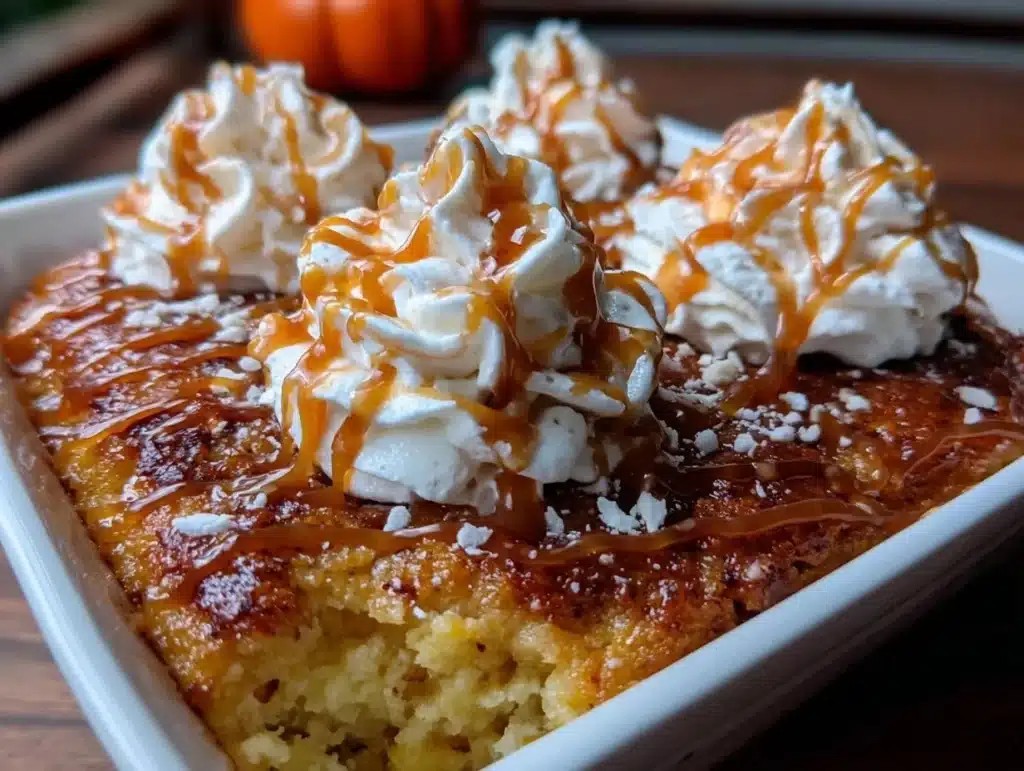 pumpkin dump cake - featured image