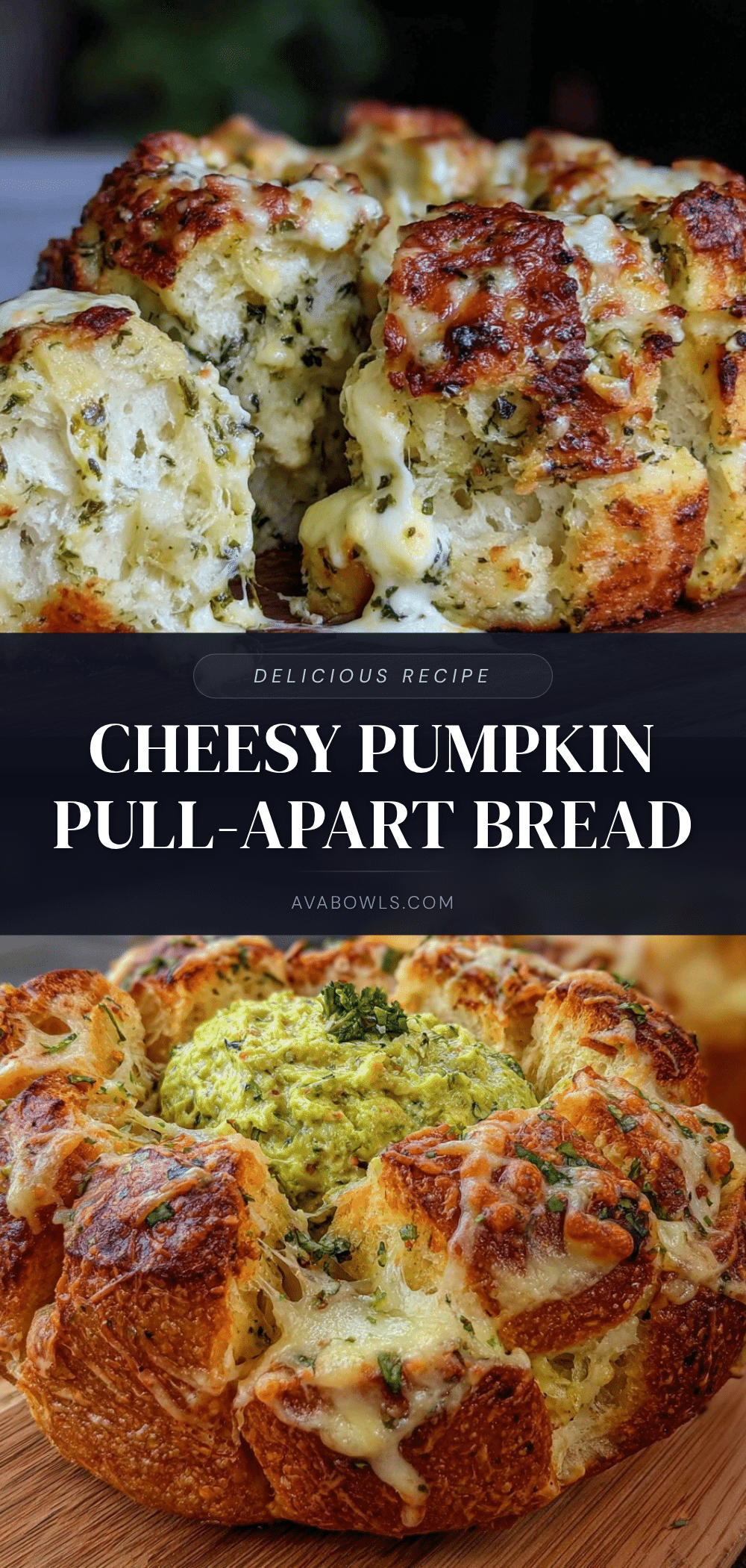 pumpkin-shaped pull-apart cheese bread recipe