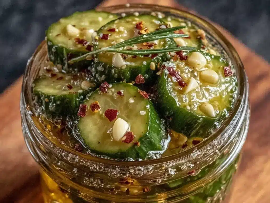 quick tangy refrigerator dill pickles - featured image