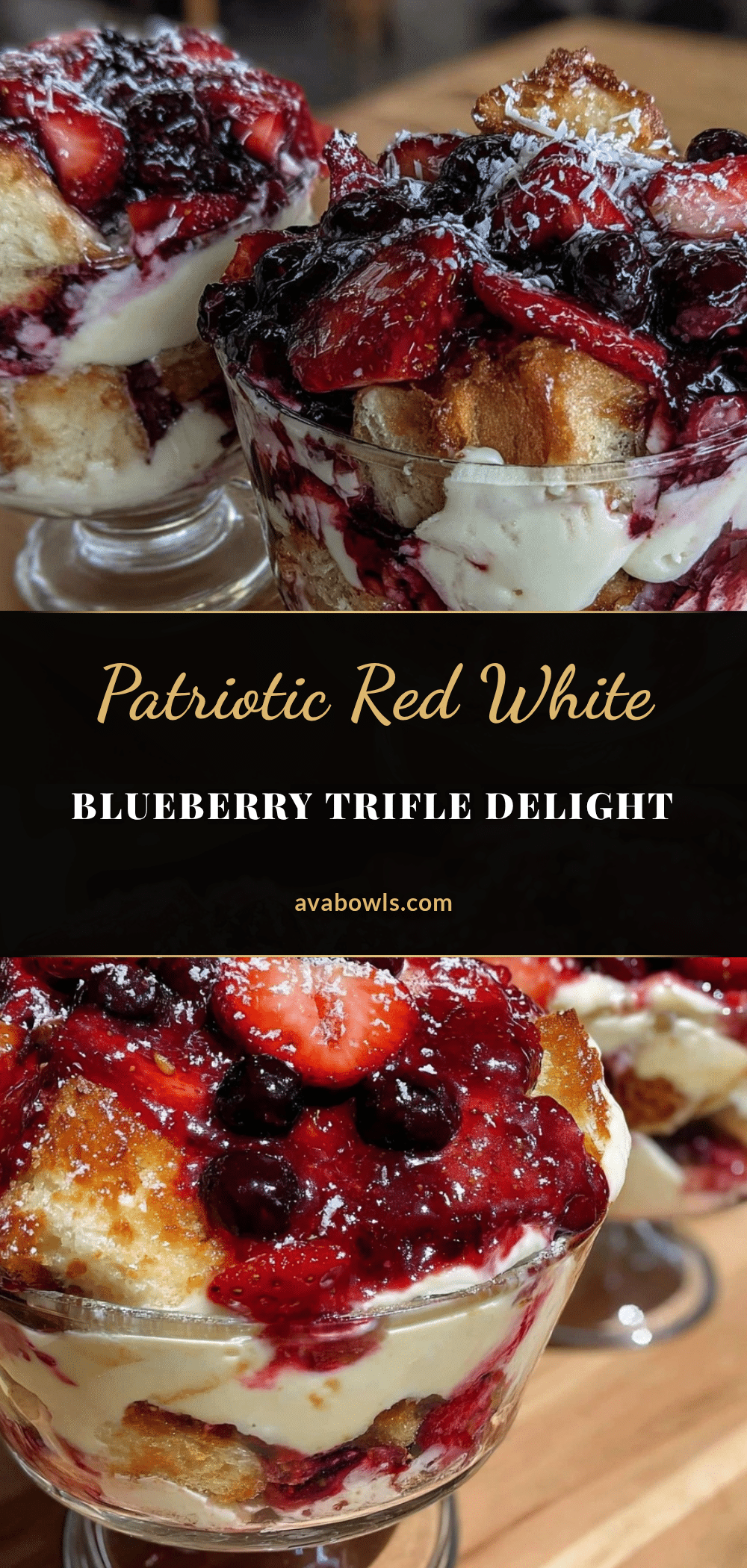 red white and blue berry trifle recipe