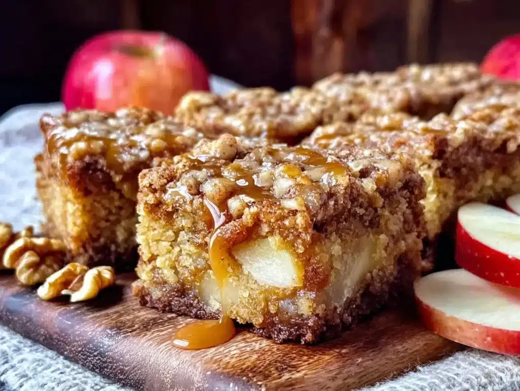 salted caramel apple blondies - featured image