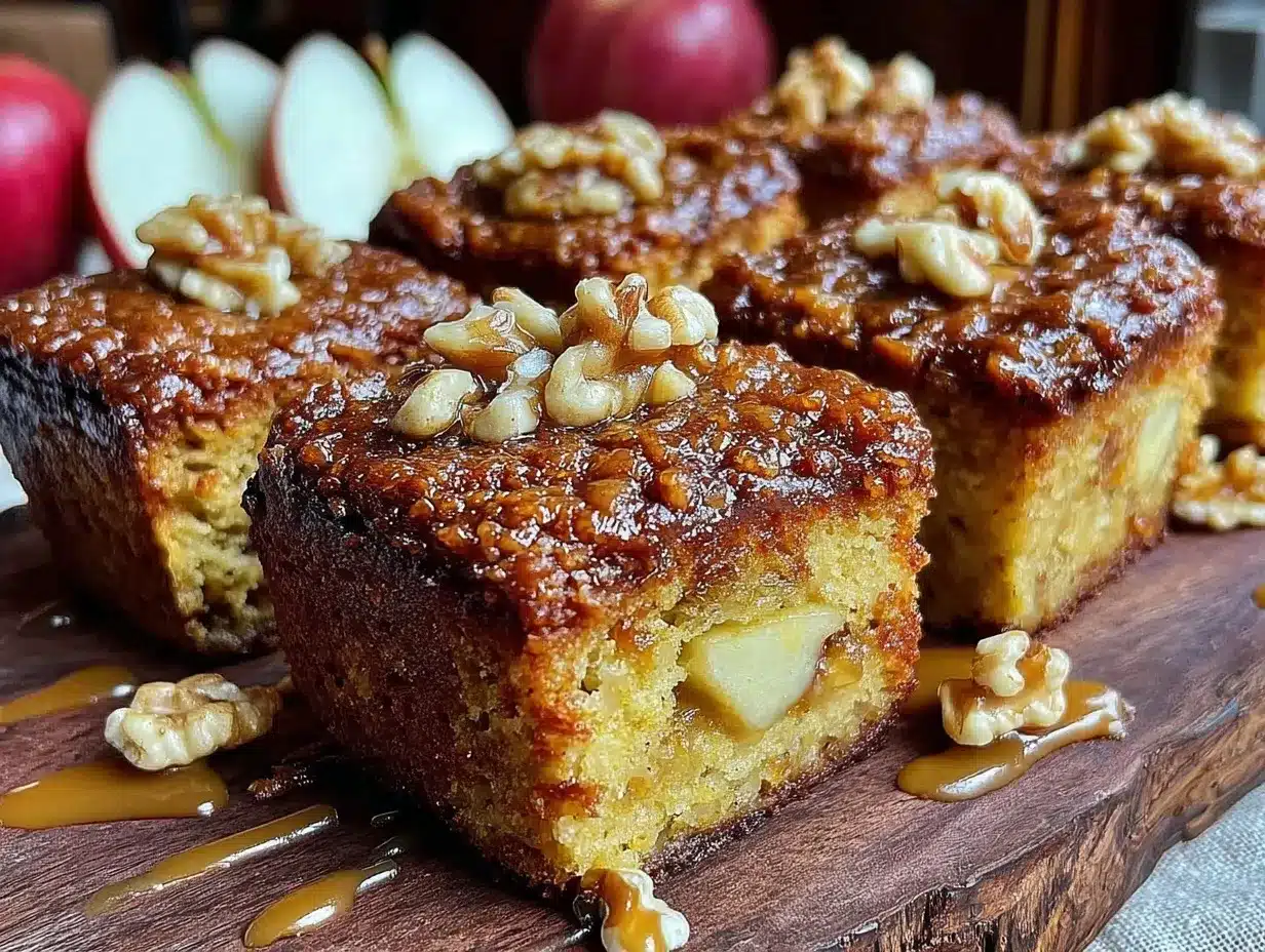 salted caramel apple blondies preparation steps