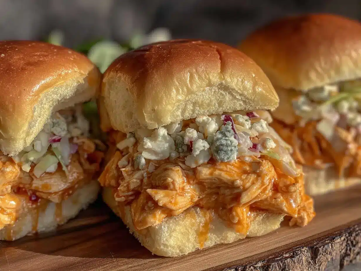 slow cooker buffalo chicken sliders preparation steps