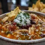 slow cooker chicken tortilla soup - featured image