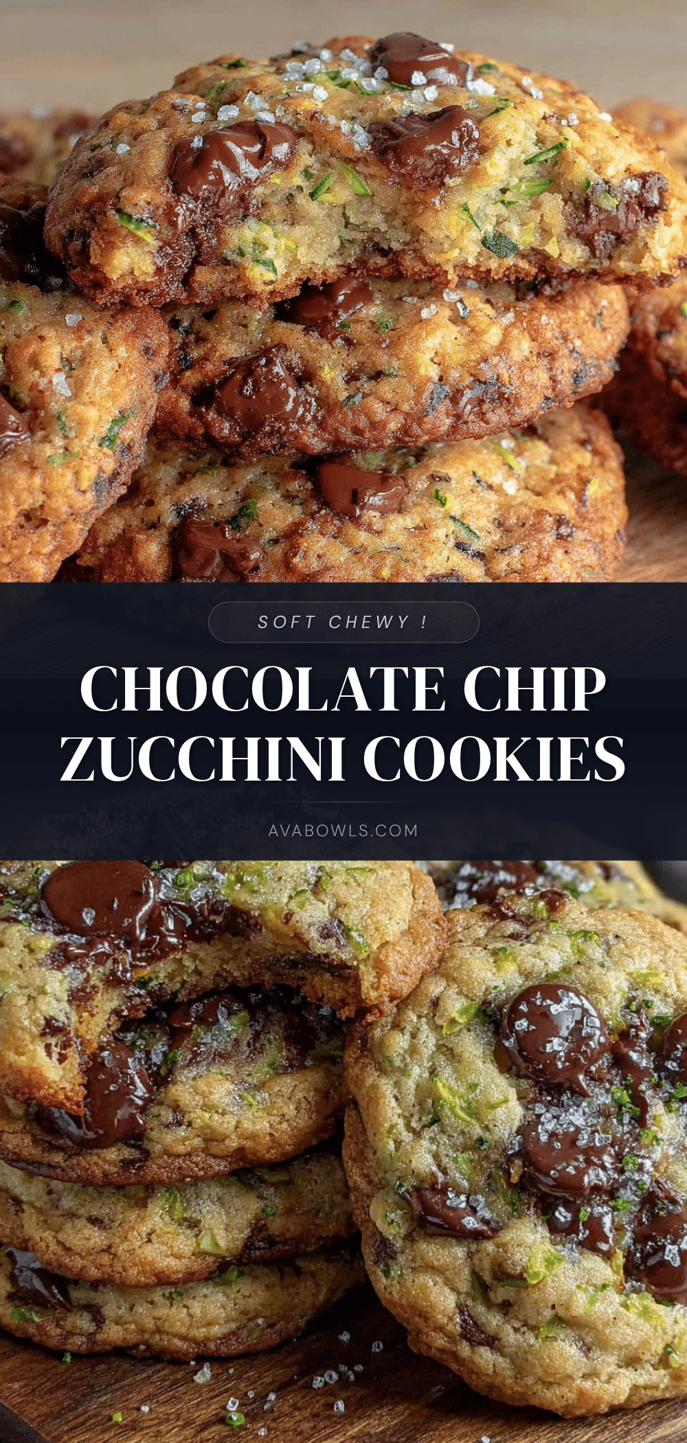 Soft Chewy Chocolate Chip Zucchini Oat Cookies recipe