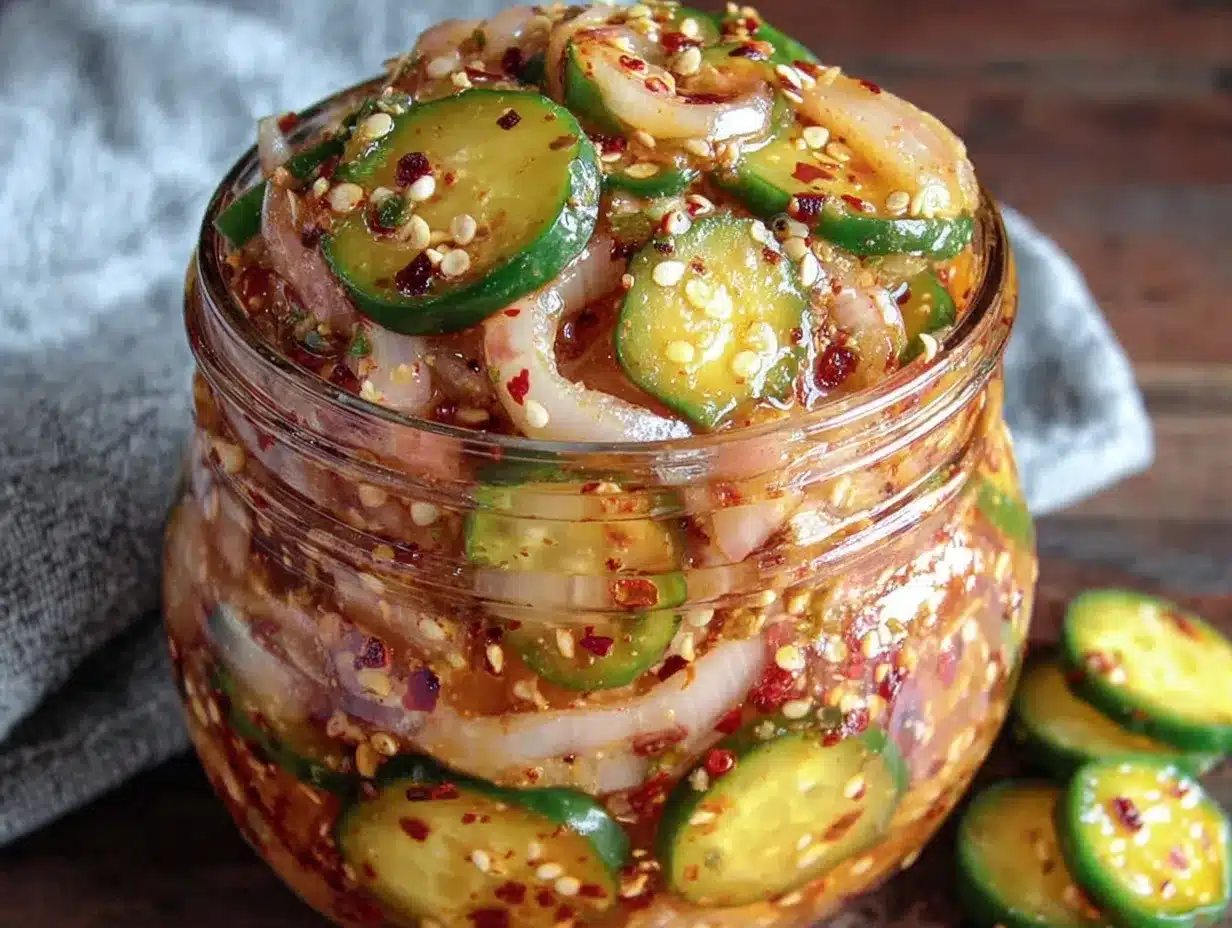 spicy bread and butter refrigerator pickles preparation steps