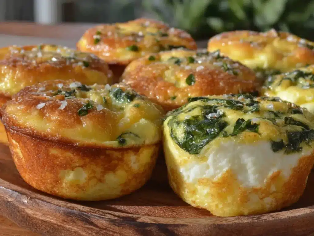 spinach egg white mini frittatas - featured image