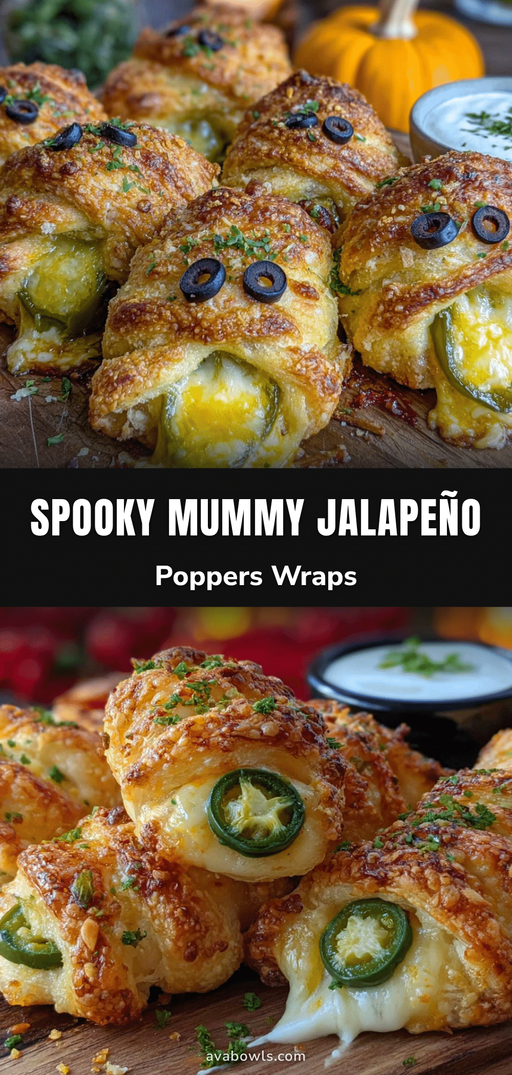 spooky mummy jalapeño poppers recipe
