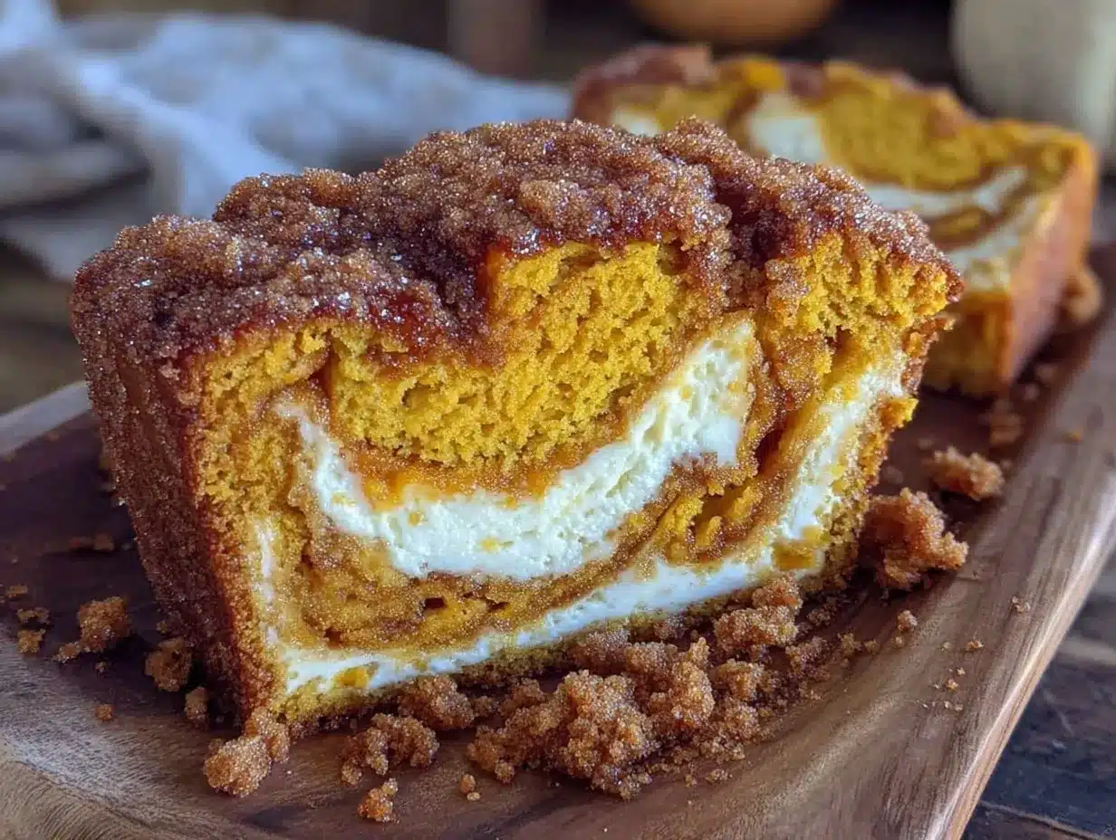 swirled cream cheese pumpkin bread preparation steps