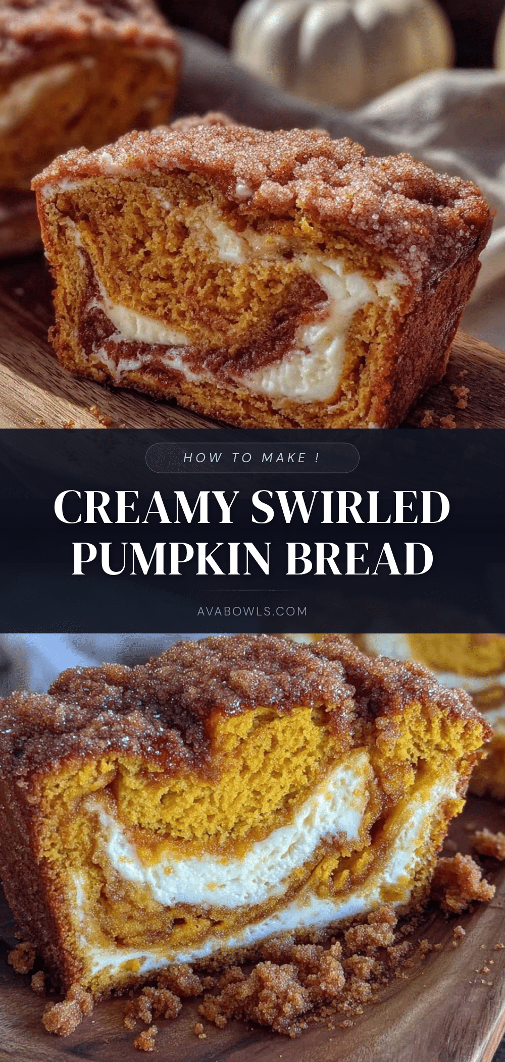 swirled cream cheese pumpkin bread recipe