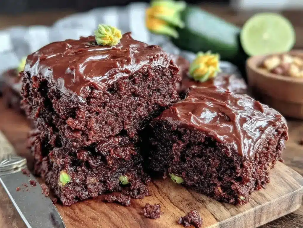 zucchini brownies recipe - featured image
